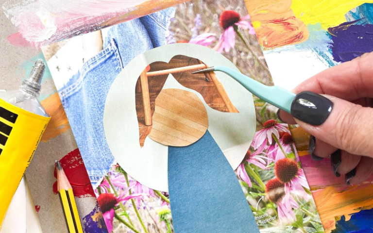 crafting an angel collage